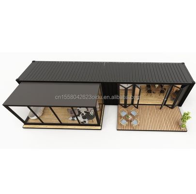 Moderno Design Customized EU Standard Prefab Container House Acciaio Plegabile 2 camere da letto Container Case Alberghi Bagni