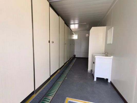 Sguardo moderno Bagno prefabbricato Bagno per negozio o villa Vetro in lega di alluminio e design moderno di metà secolo