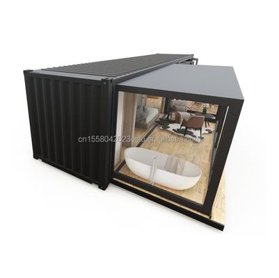 Moderno Design Customized EU Standard Prefab Container House Acciaio Plegabile 2 camere da letto Container Case Alberghi Bagni