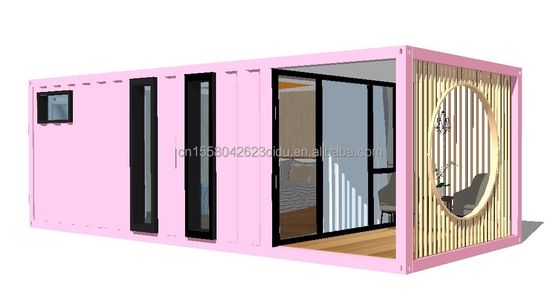 Contenitore con 3 camere da letto di alluminio con pareti di pannelli sandwich con imballaggio e onde