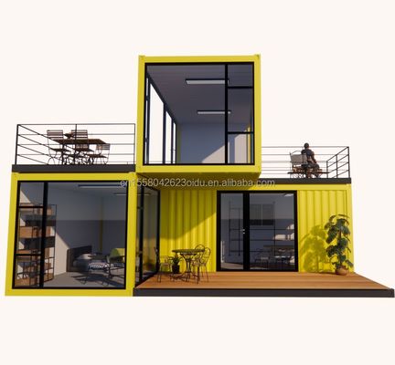 Finestre in lega di alluminio personalizzate 3 moduli contenitore modulare per la vita Flat Pack Prefabbricato Casa ufficio o casa giardino in acciaio