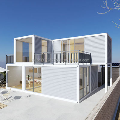 Luxury Prefabricated Container Residential Style Flat Packaging Casa mobile con aspetto in legno stile di design moderno