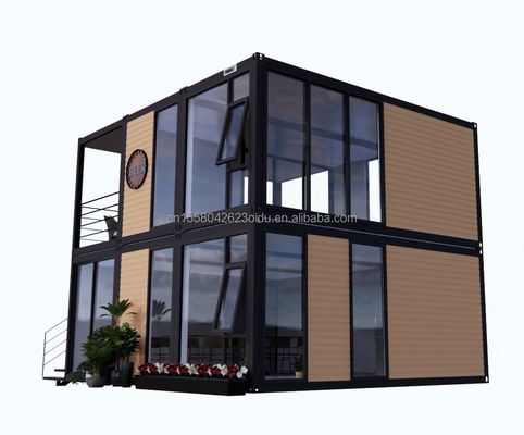 Moderno aspetto in legno imballaggio piatto casa mobile telaio in acciaio in acciaio galvanizzato piegatura 180g per contenitore da 10 piedi 20 piedi