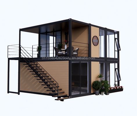 Moderno aspetto in legno imballaggio piatto casa mobile telaio in acciaio in acciaio galvanizzato piegatura 180g per contenitore da 10 piedi 20 piedi