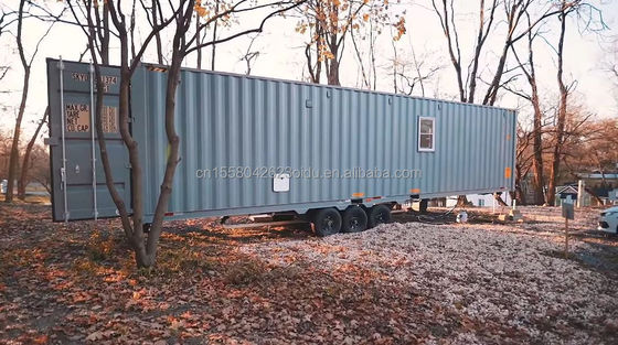 Trasformazione di un container da 40 piedi per una casa di famiglia comoda camera da letto soggiorno cucina e bagno inclusi