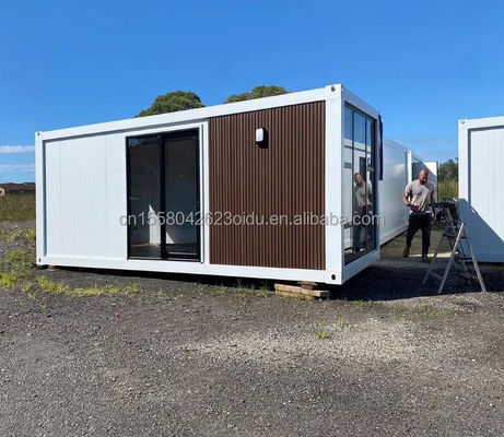 Hotel Container House imballaggio piatto per la costruzione rapida della famiglia telaio in acciaio galvanizzato piegatura 180g casa di legno di lusso