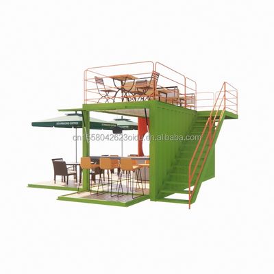 Tubi quadrati in acciaio galvanizzato 20 piedi Sala contenitori di lusso per caffetteria Sala di guardia ufficio Bar e bar di famiglia Produttore