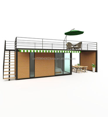 Struttura principale Tubi quadrati in acciaio galvanizzato 40ft 20ft Luxury Container Room Sales Booth Coffee Shop Guard Box Office Bar