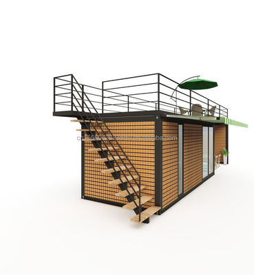 Struttura principale Tubi quadrati in acciaio galvanizzato 40ft 20ft Luxury Container Room Sales Booth Coffee Shop Guard Box Office Bar