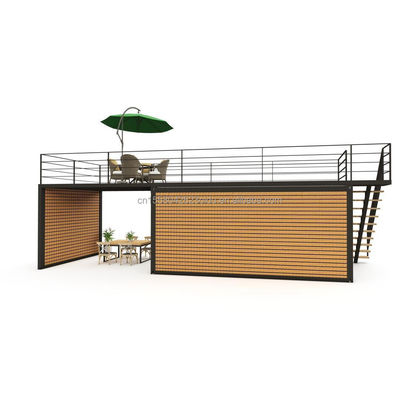 Struttura principale Tubi quadrati in acciaio galvanizzato 40ft 20ft Luxury Container Room Sales Booth Coffee Shop Guard Box Office Bar