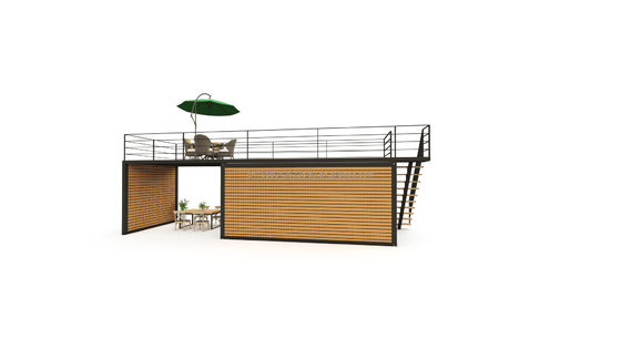 Struttura principale Tubi quadrati in acciaio galvanizzato 40ft 20ft Luxury Container Room Sales Booth Coffee Shop Guard Box Office Bar