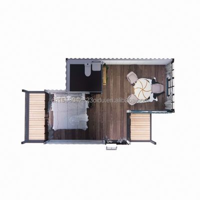 Famiglia di tre 20 piedi lusso 5m alto contenitore duplex casa mobile con pareti alternative e vetri in lega di alluminio