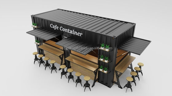 Parete 50/75/100mm Wave Sandwich Panel 20ft Pieghevole Espandibile Prefabbricato Container House Edificio con telaio in acciaio